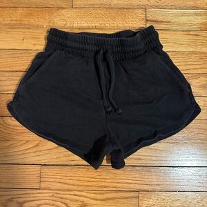 SO Black Athletic Shorts with Elastic Waistband